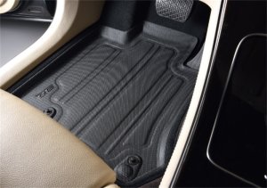 Ford F150 Supercrew Floor Mats - Front - 3D MAXpider - Hybrid Insert Kagu - Black - `15-`22 Ford F150 Supercrew Floor Mats - Front - 3D MAXpider - Hybrid Insert Kagu - Black - `15-`22